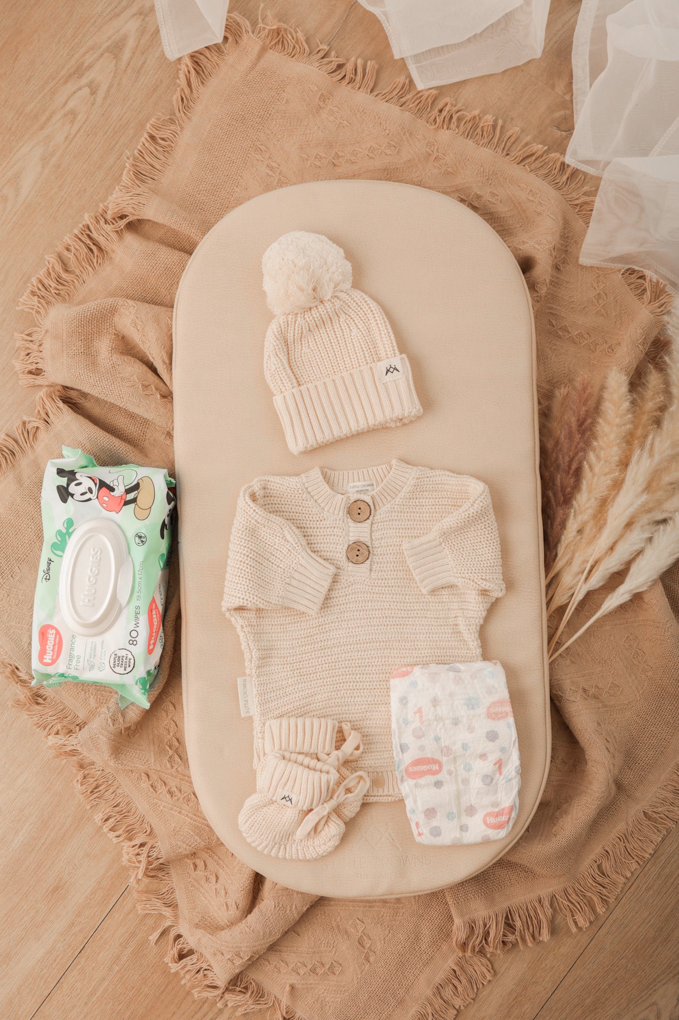 Change Pad &amp; Basket Bundle - Sand &amp; Reva