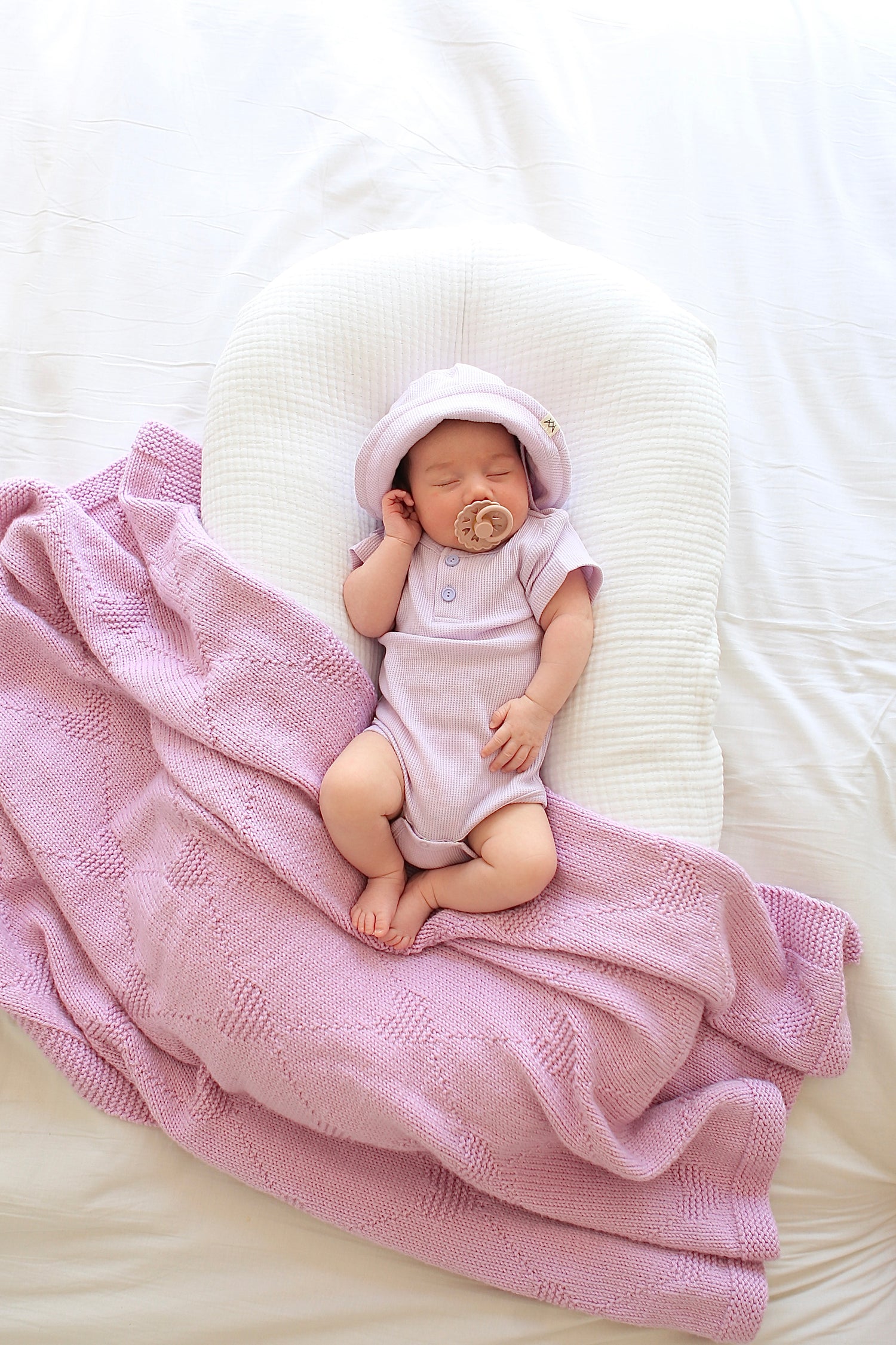 Summer Bodysuit &amp; Sunhat - Lilac