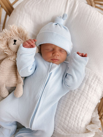 My First Outfit - Baby Blue - Onesie &amp; Beanie Set