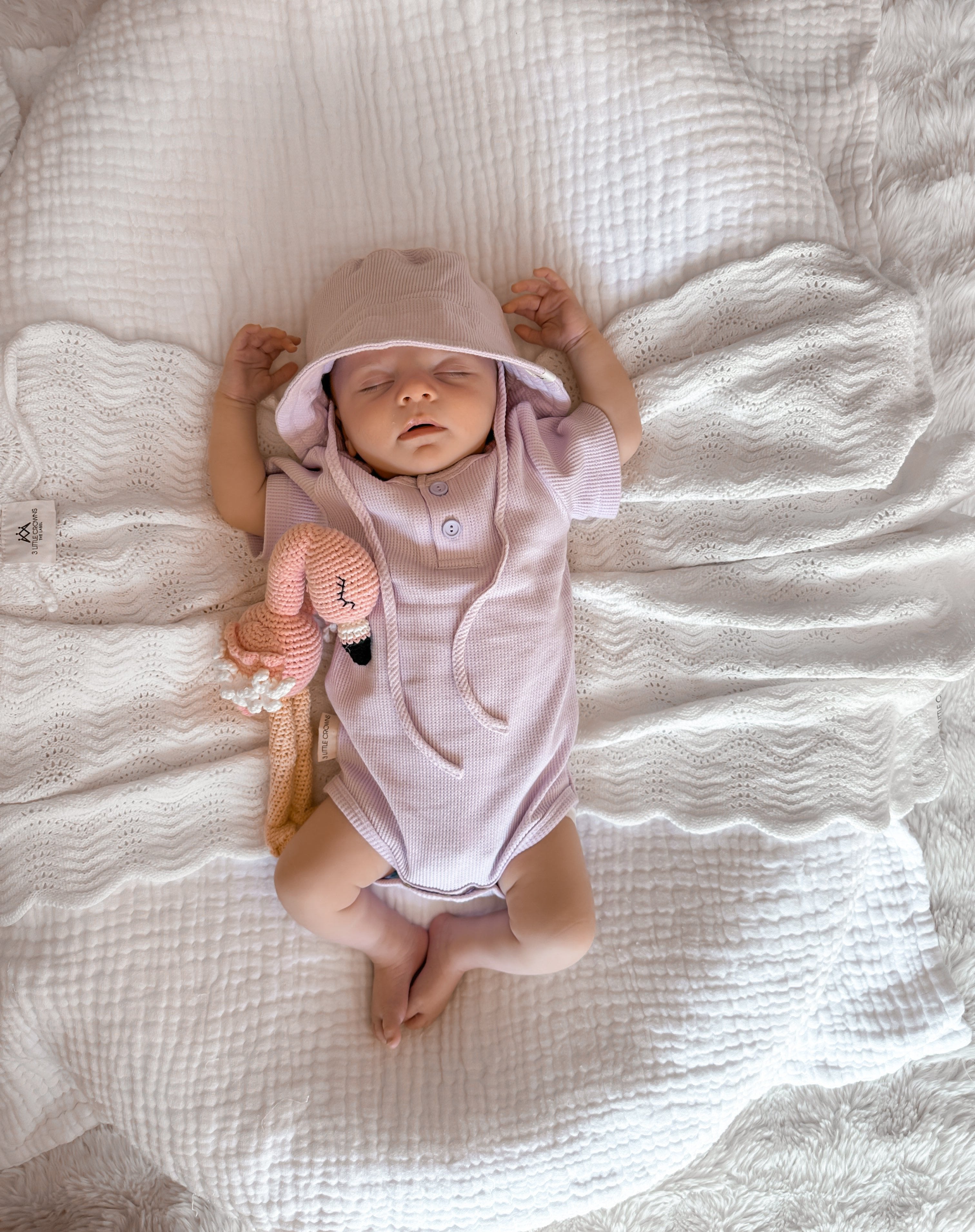 Summer Bodysuit &amp; Sunhat - Lilac