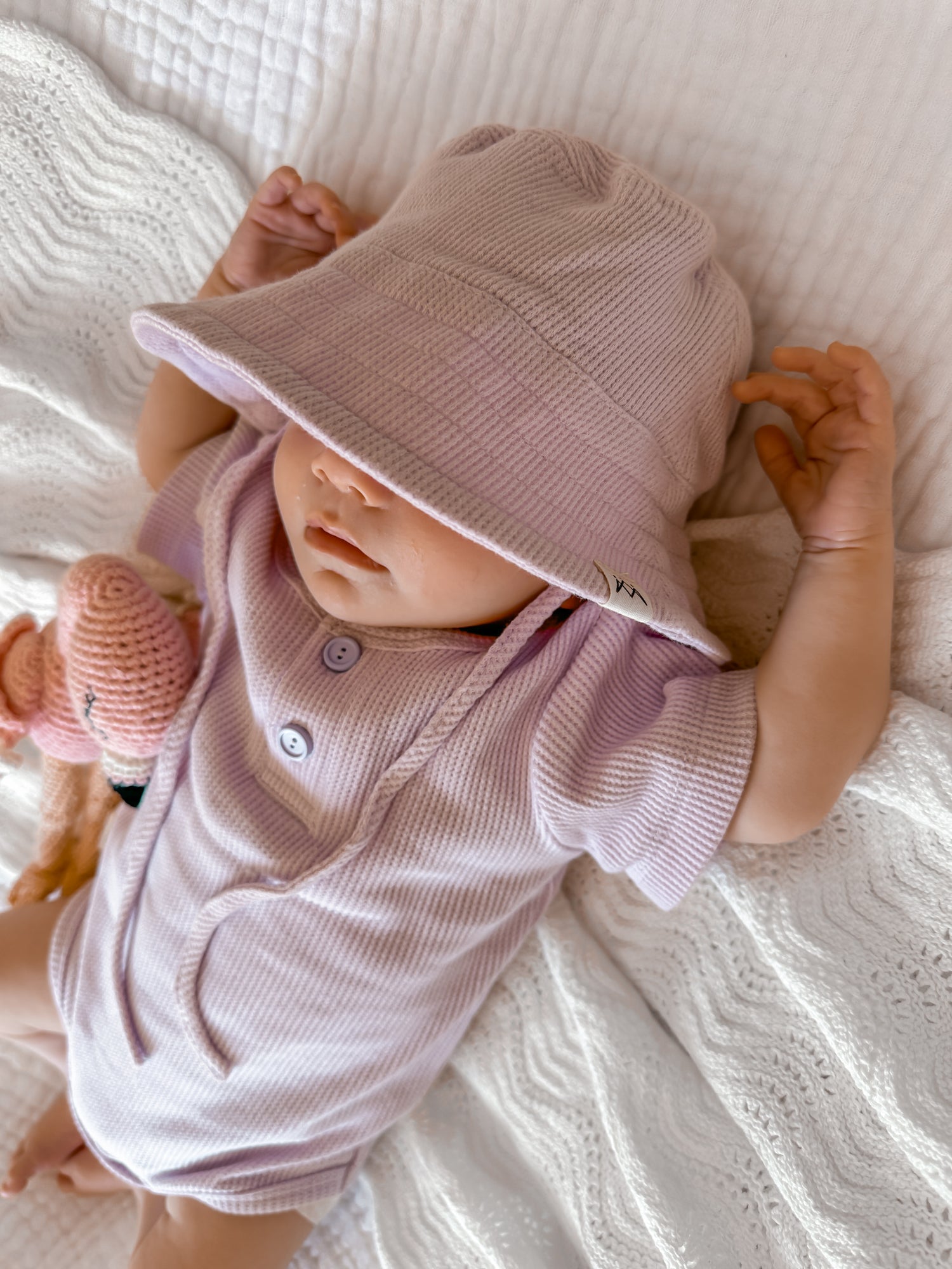 Summer Bodysuit &amp; Sunhat - Lilac