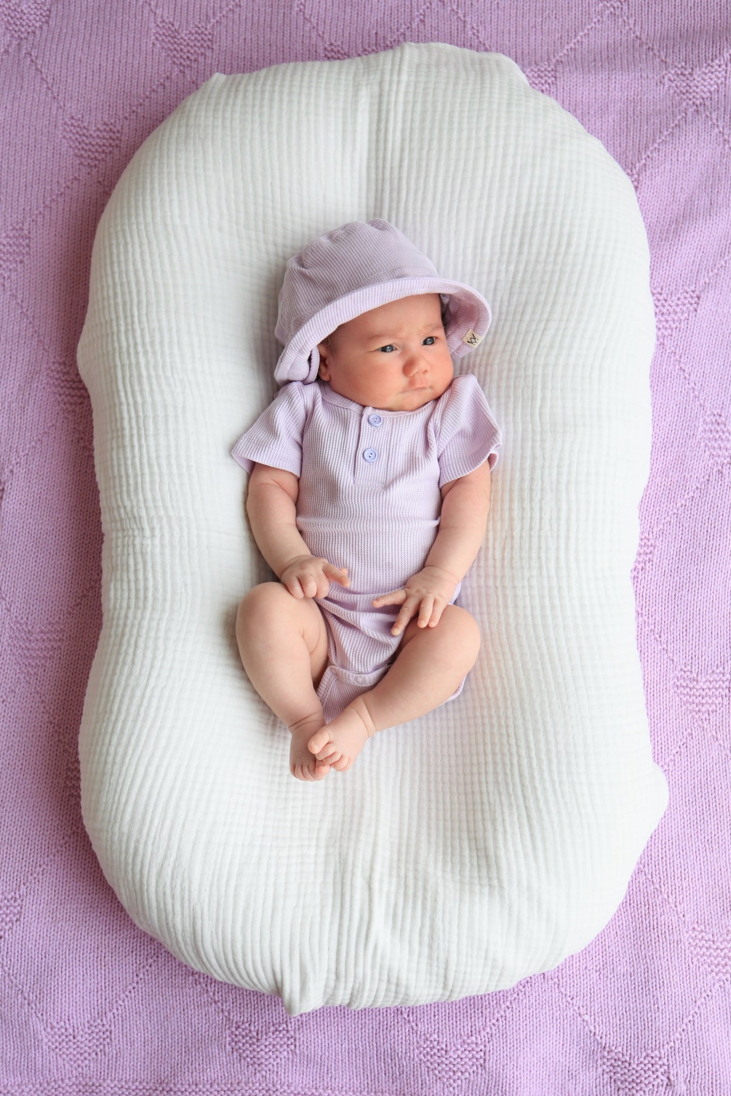 Summer Bodysuit &amp; Sunhat - Lilac