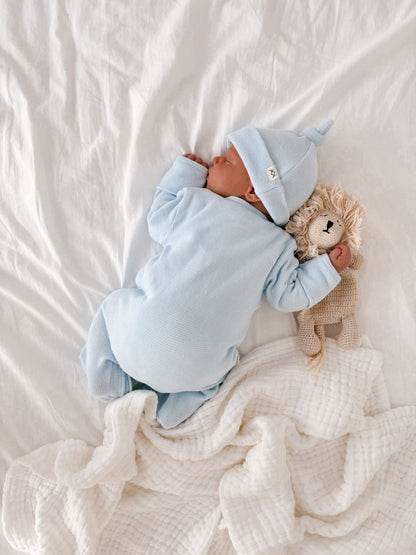 My First Outfit - Baby Blue - Onesie &amp; Beanie Set