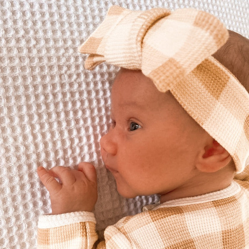 My First Topknot Gingham